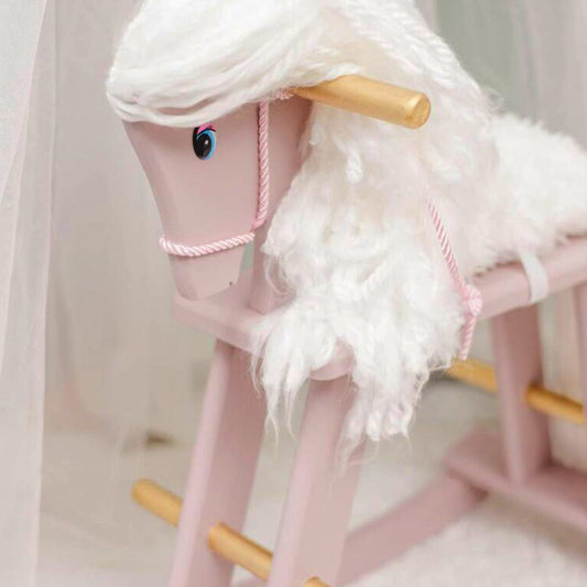 Cavalo Rosa e Dourado