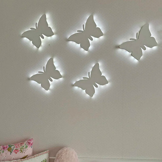 Conjunto de borboletas LED | 5 unidades
