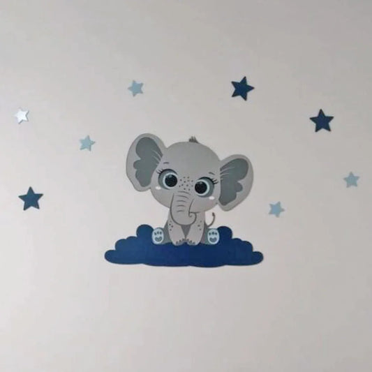 Conjunto luz ambiente Elefante na nuvem modelo 2
