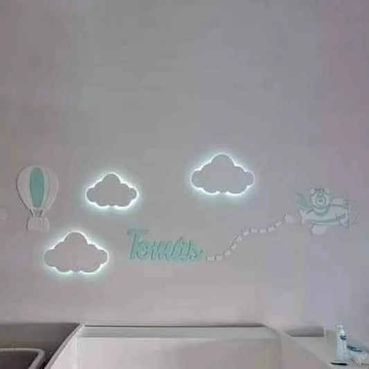 Conjunto luz ambiente ursinho aviador