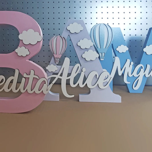 Letras decorativas para pousar