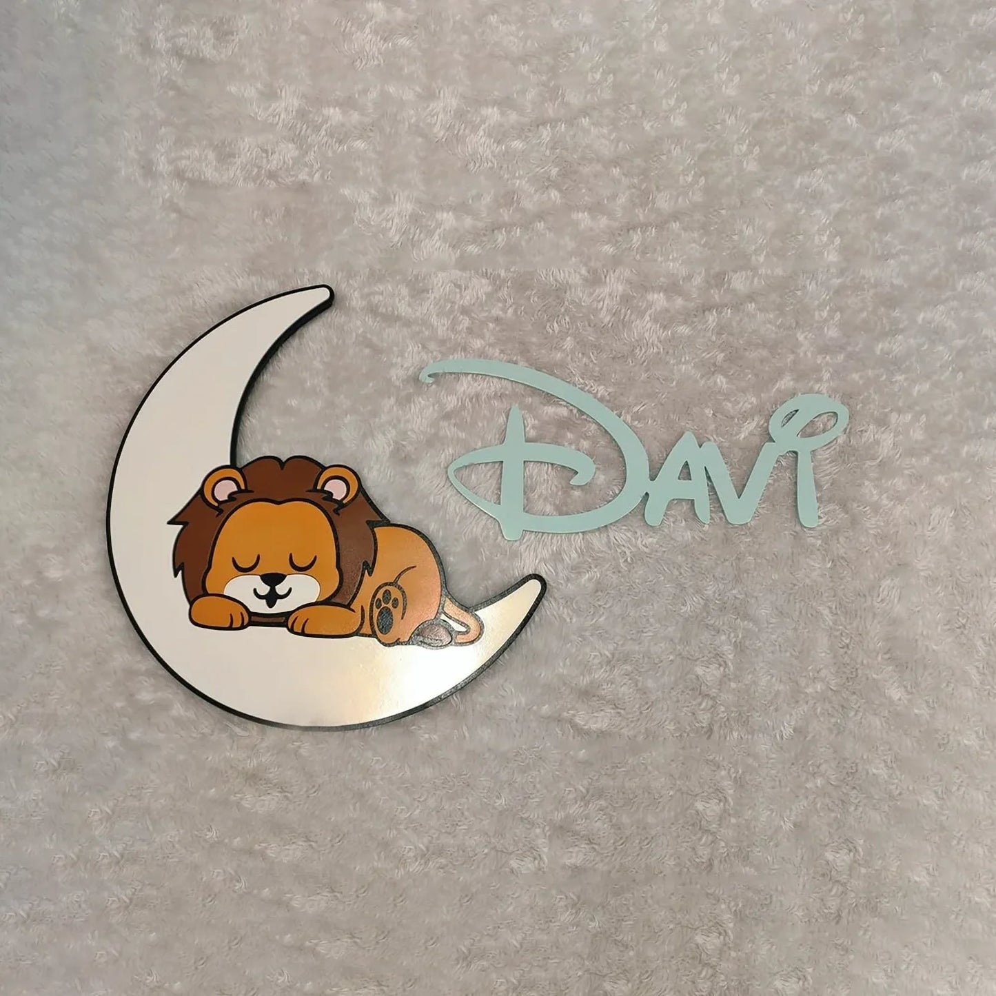 Leão na lua LED