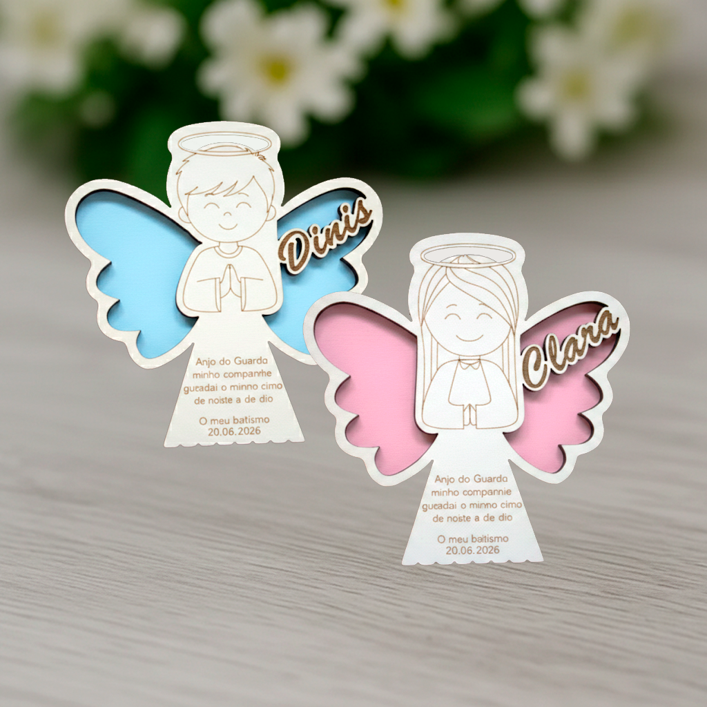 Lembrança de Batismo / Primeira Comunhão / Profissão de Fé / Crisma - Anjo modelo 2