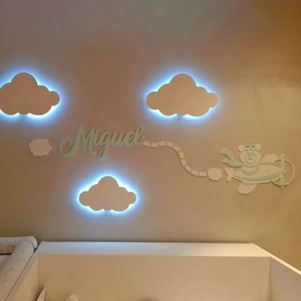 Conjunto luz ambiente ursinho aviador