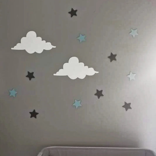 Conjunto 2 Nuvens simples sticker