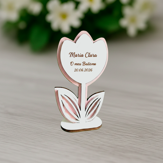 Lembrança de Batismo / Primeira Comunhão / Profissão de Fé / Crisma - Flor