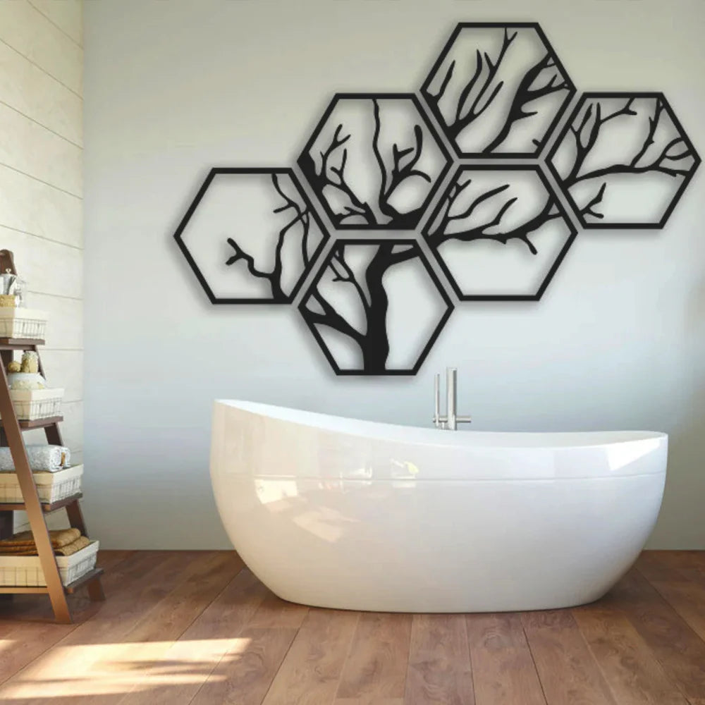 Painel Árvore Hexagonal | Modelo 1
