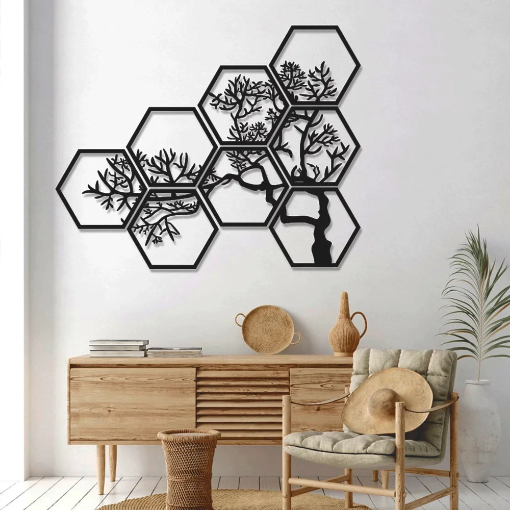 Painel Árvore Hexagonal | Modelo 2